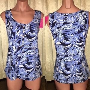 Lilly Pulitzer Merrill High Tide Top MEDIUM NWT